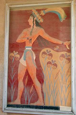 Knossos, palace of king Minos  - fresco lily prince